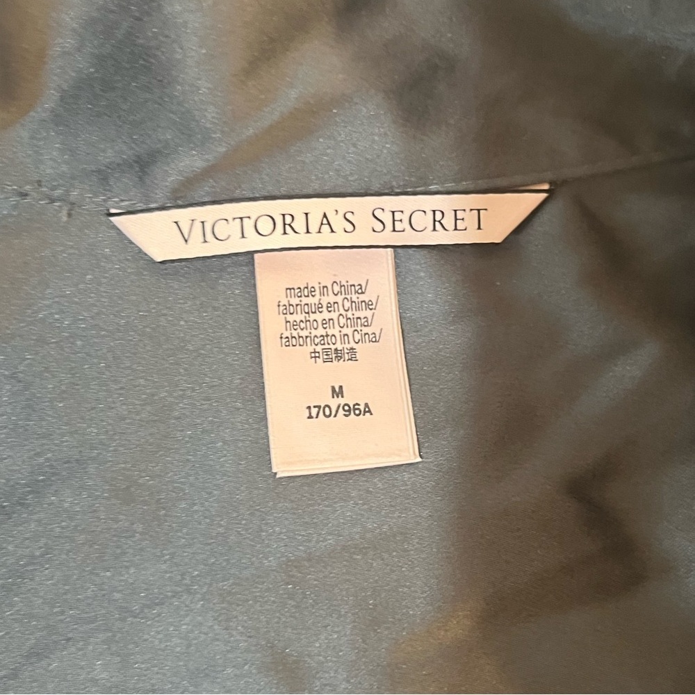 Victoria's Secret Dark Grey Silk Like Pajama Sleep Shirt - Picture 2 of 3